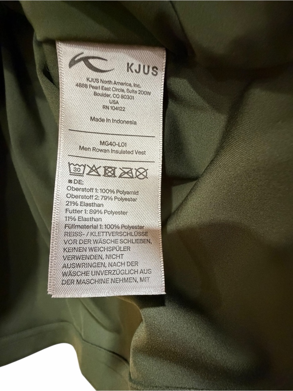 KJUS Men Rowan Insulated Quilted Vest Green Size XL Golf Outerwear - Picture 6 of 10